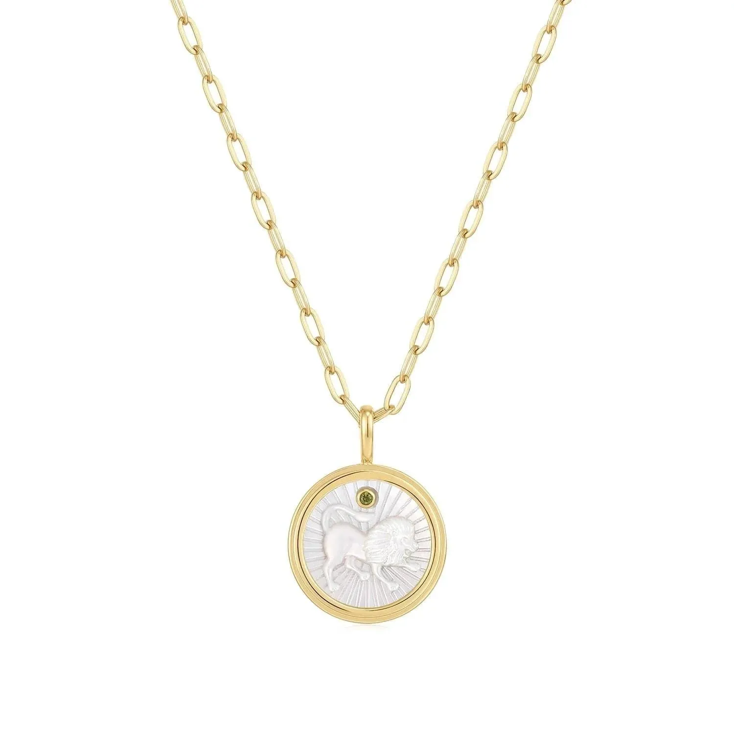 Zodiac Leo Mother Of Pearl Necklace