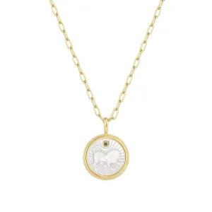 Zodiac Leo Mother Of Pearl Necklace